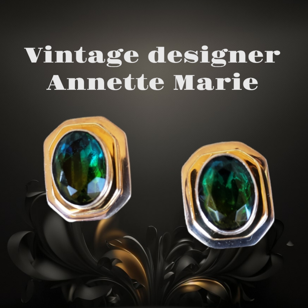 Vintage Clip-On Earrings By Annette Marie~Handcrafted